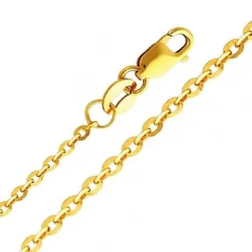 10K Yellow Gold 18" Diamond Cut Cable Chain