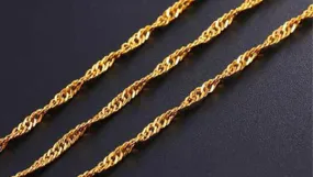 10K Yellow Gold 20" Singapore Chain