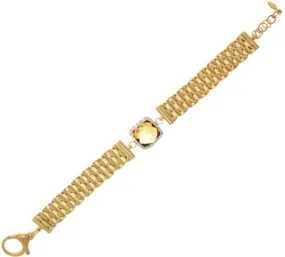 14Kt/Silver Citrine Bracelet (143-EL03G-CTD)