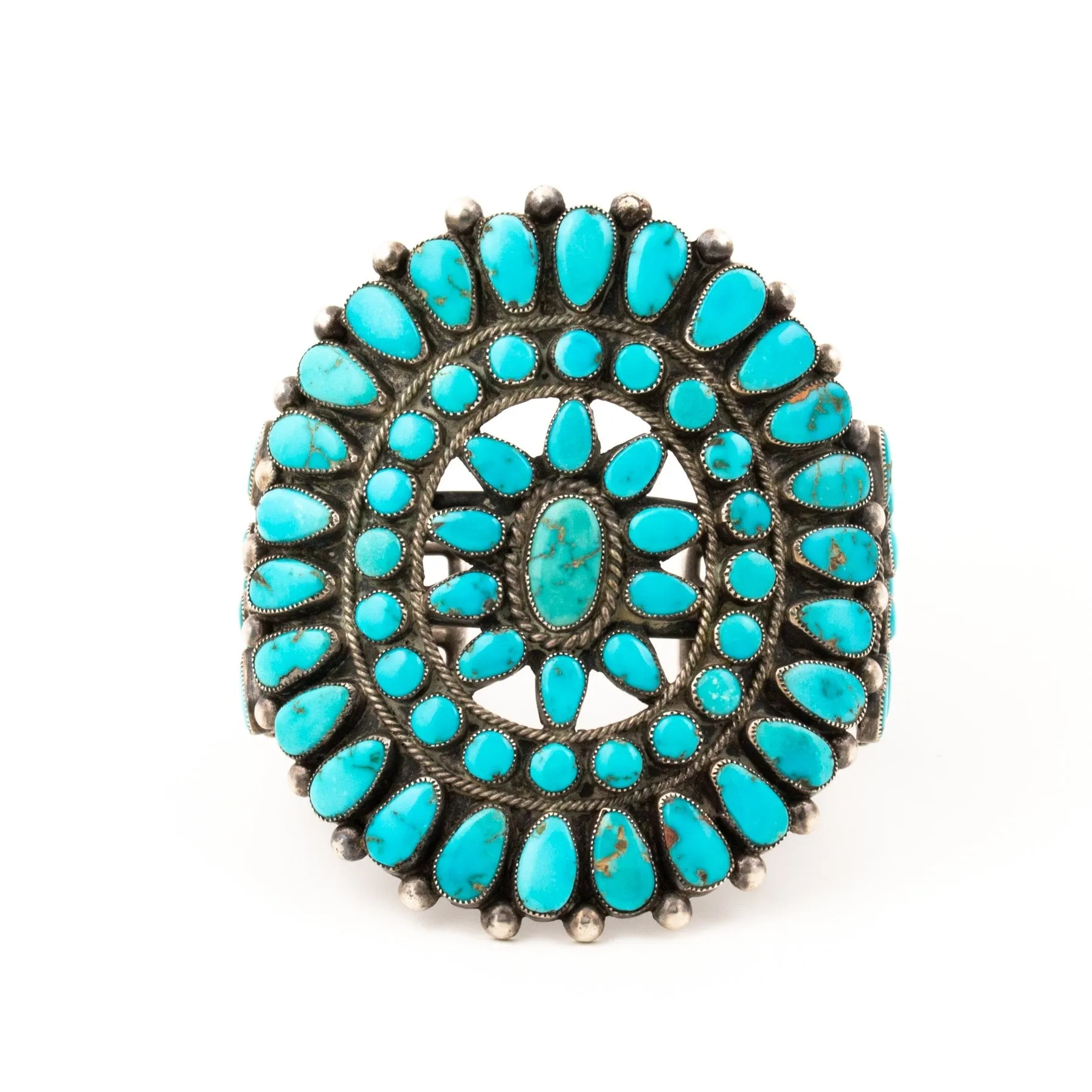 1940s Turquoise Zuni Cluster Cuff