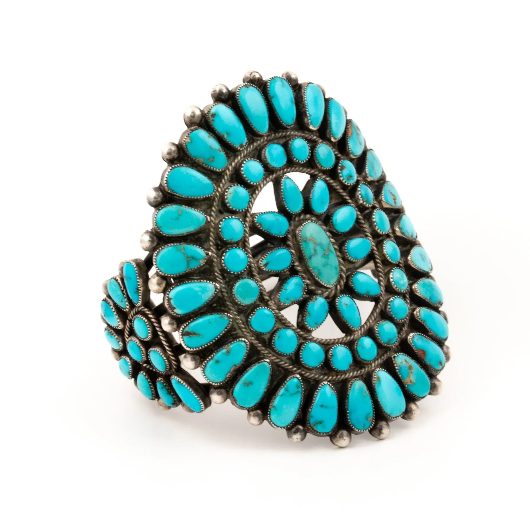 1940s Turquoise Zuni Cluster Cuff