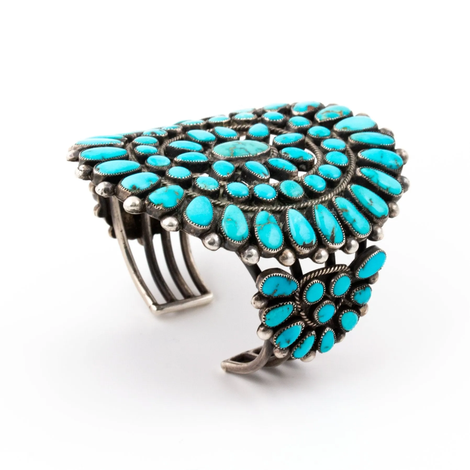 1940s Turquoise Zuni Cluster Cuff