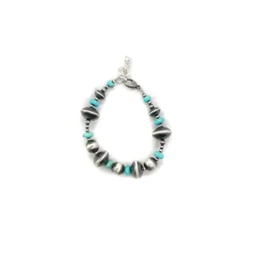 2024 Black Friday Saucer Navajo Pearl Bracelet with Turquoise - C