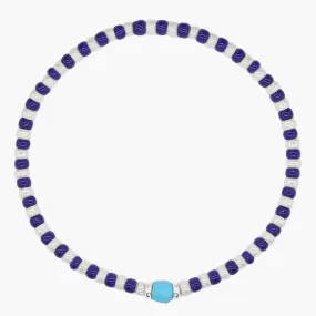 2mm Beads Dandy Bracelet (Pearl/Blue)