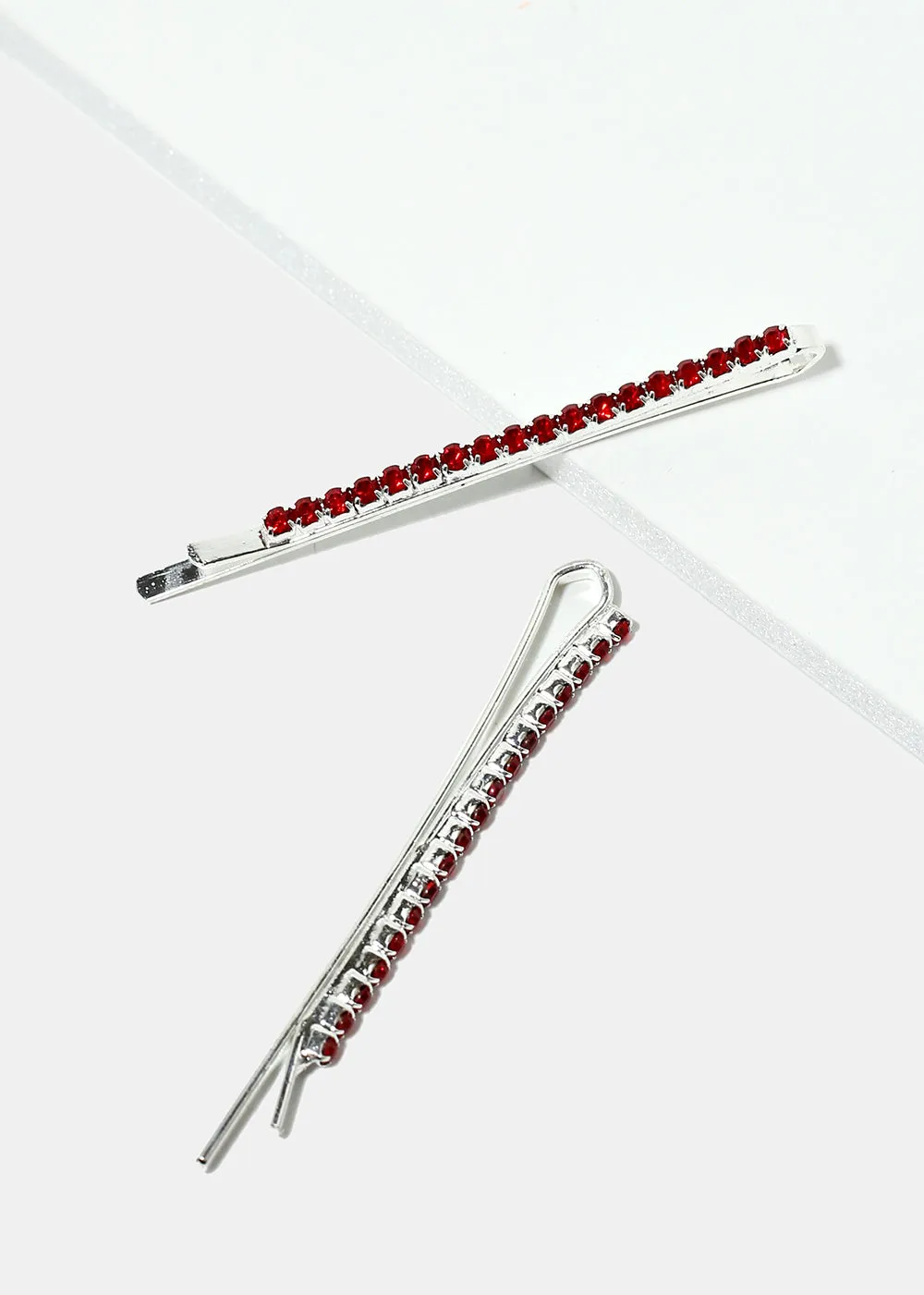 4-Piece Rhinestone-Studded Hair Pins