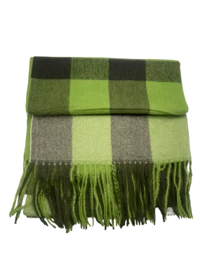 65Cm X 180Cm Plaid Soft Winter Scarf F6376 Green