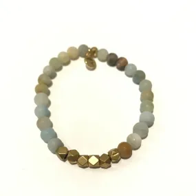 6mm Gemstone Bracelet - Amazonite