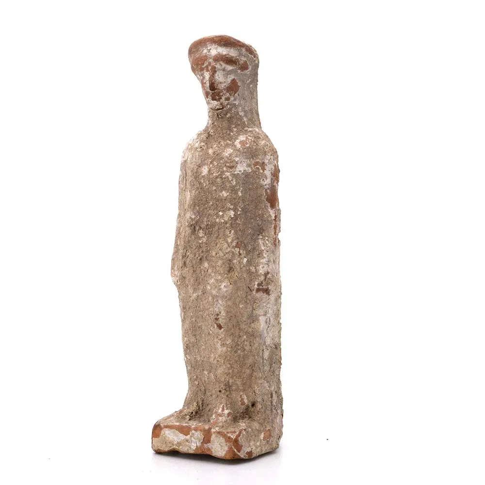 A Hellenistic Terracotta Statuette of a Standing Girl, ca. 3rd-1st Century BCE