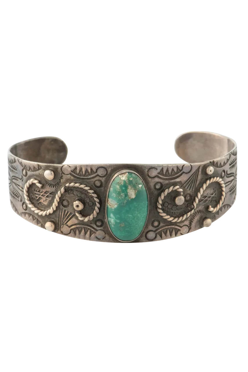 Ajax Turquoise & Silver Cuff Bracelet