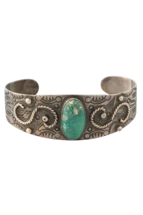 Ajax Turquoise & Silver Cuff Bracelet