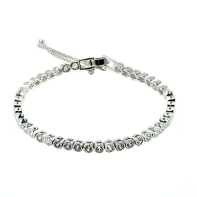 Akako Round CZ Bezel CZ Tennis Bracelet – 7.5in