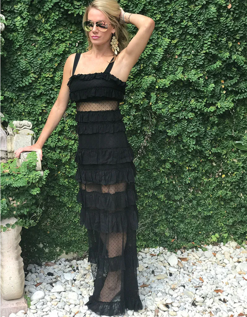 Alexis Coral Dress in Black