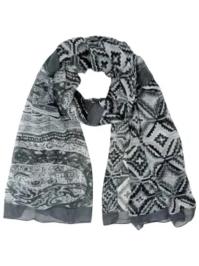 Aztec Tribal Print Silky Summer Scarf