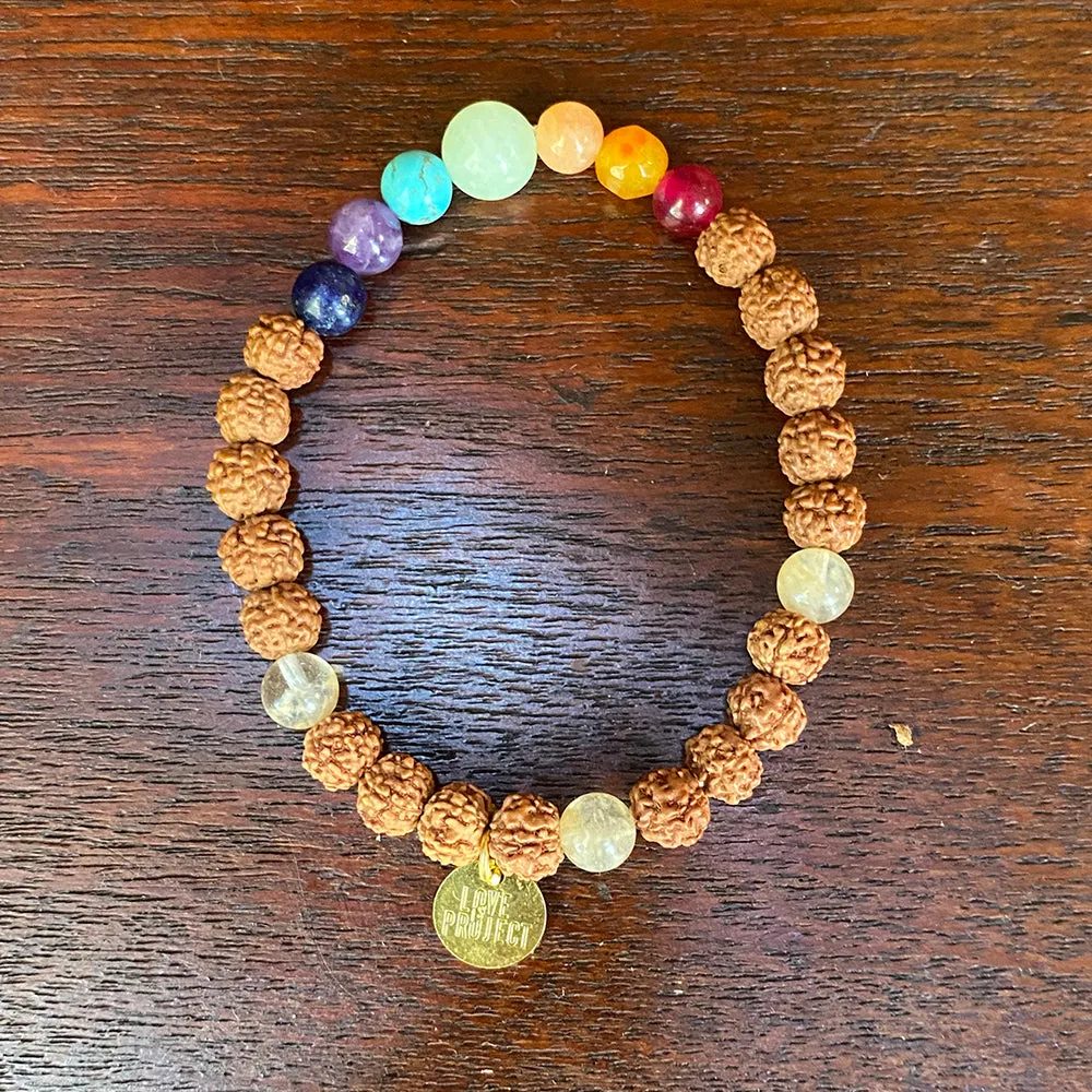 Bali Rainbow Mala - Chakra Center Stones