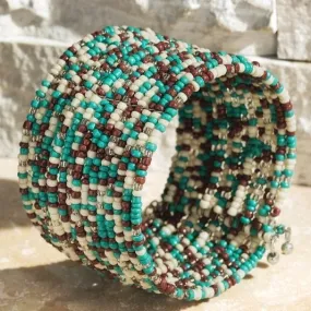 Banjo Seed Bead Cuff Bracelet