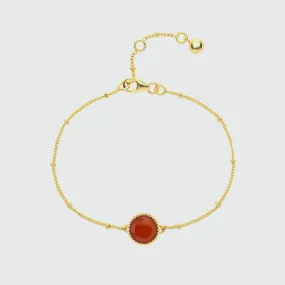 Barcelona July Carnelian Birthstone Bracelet