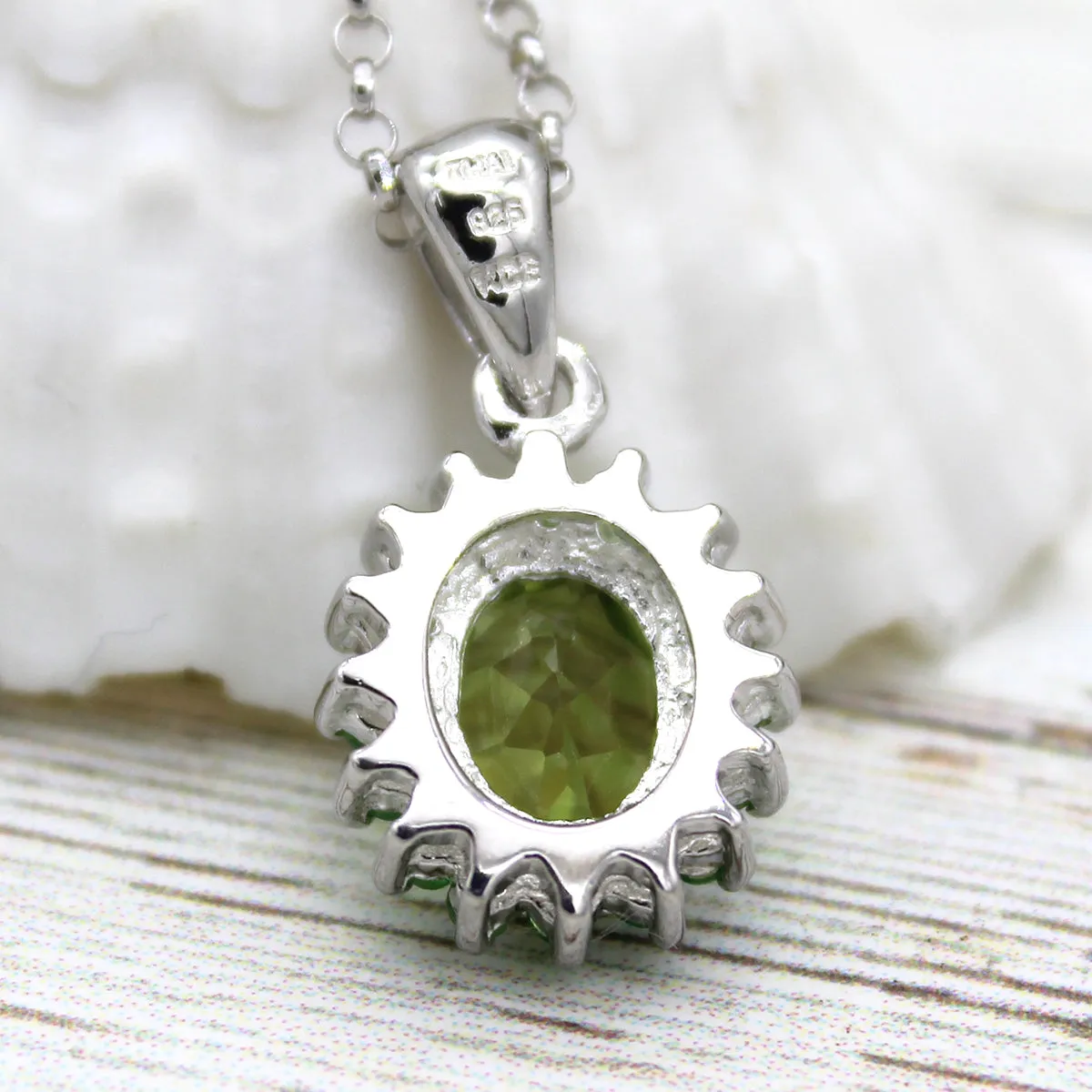 Beautiful Peridot Tsavorite Fine Necklace Pendant