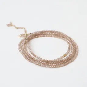 Brown Zircon Wrap Bracelet & Necklace