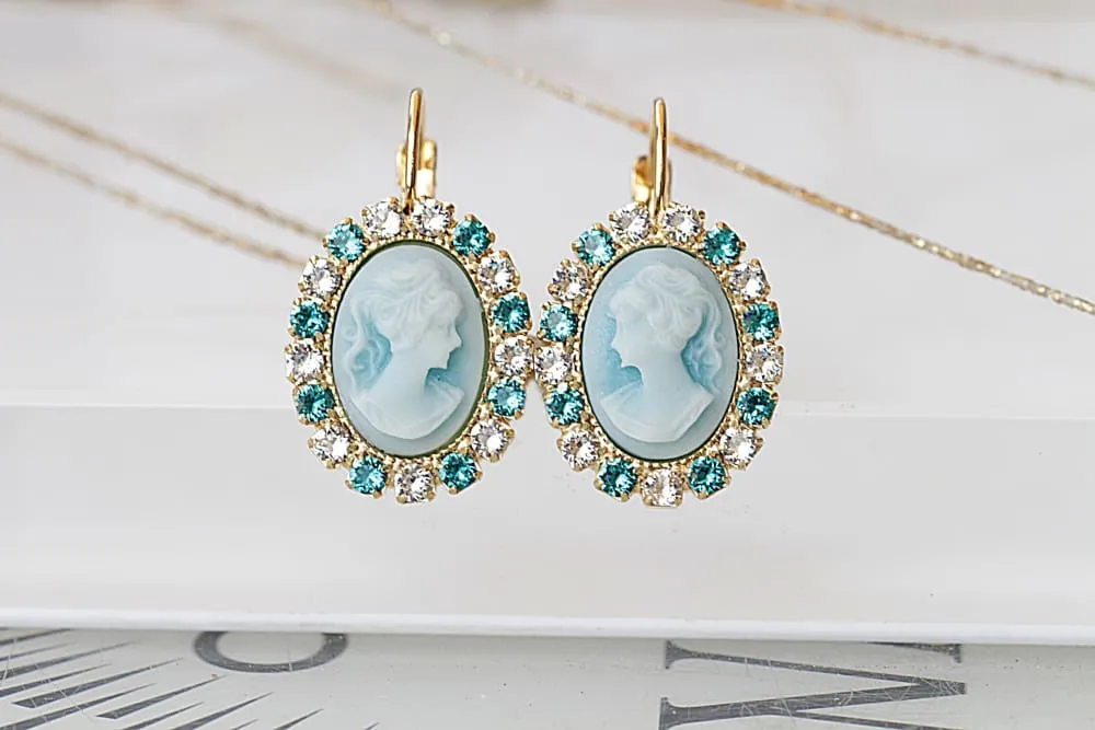 CAMEO WEDDING EARRINGS