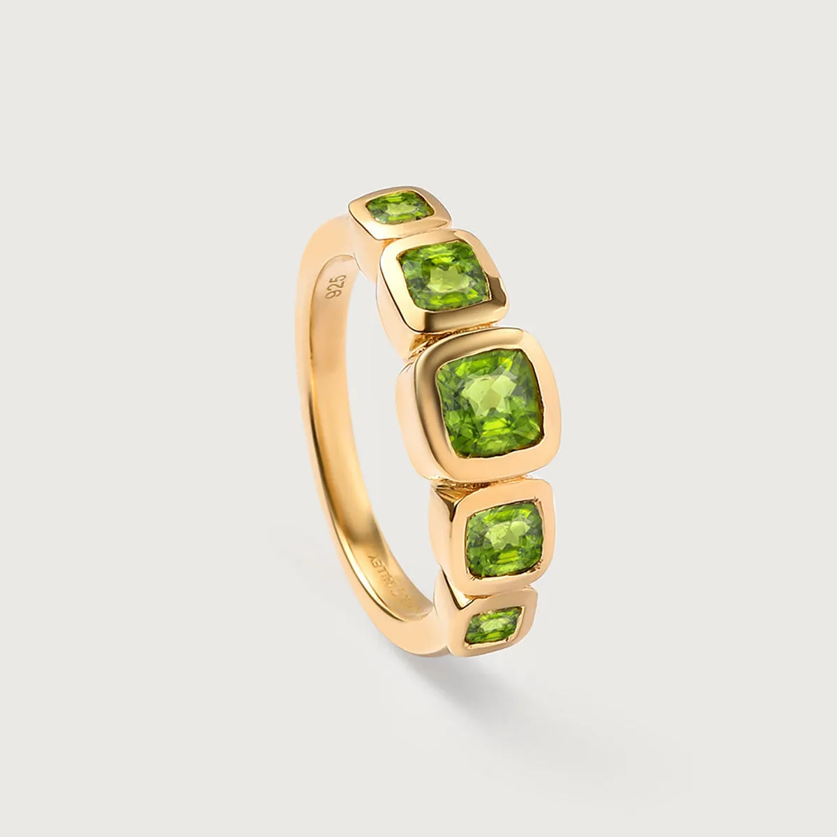 Candy Peridot Stone Ring   Longevity Gold Necklace