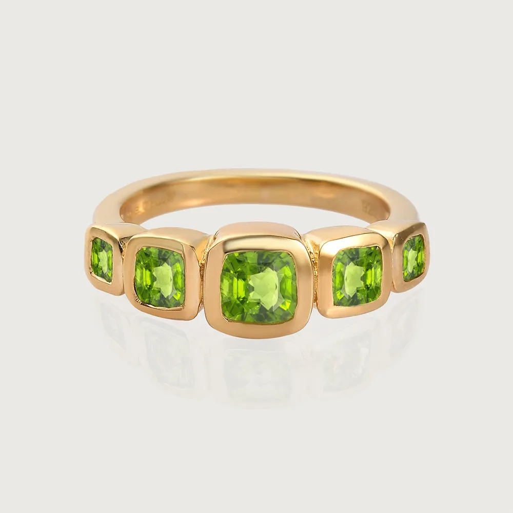 Candy Peridot Stone Ring   Longevity Gold Necklace