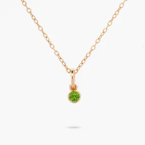 Celebration Bezel Set Necklace - Peridot