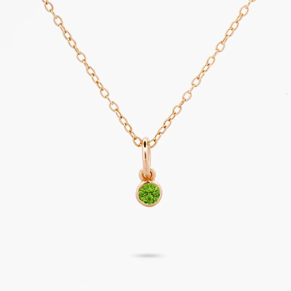 Celebration Bezel Set Necklace - Peridot