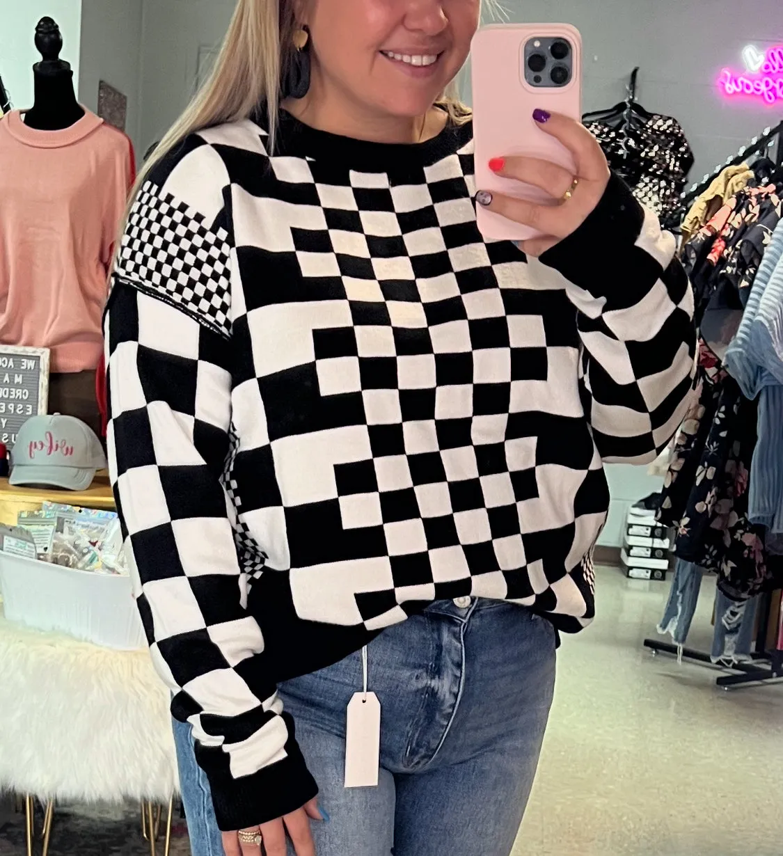 Checkered Sweater