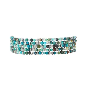 Chrysocola Mix Wrap Bracelet