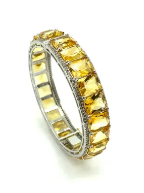 Citrine and Diamond Bangle Bracelet