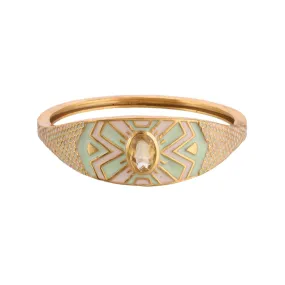 Citrine Enamel Bangle