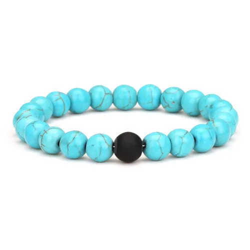 Classy Couples Bracelet Turquoise/Black