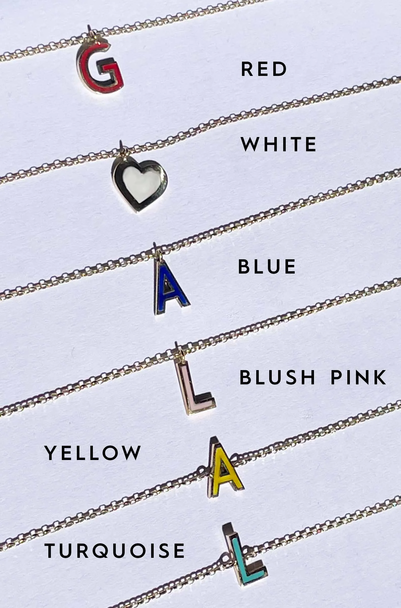 COLOUR HAPPY ENAMEL INITIAL BRACELET