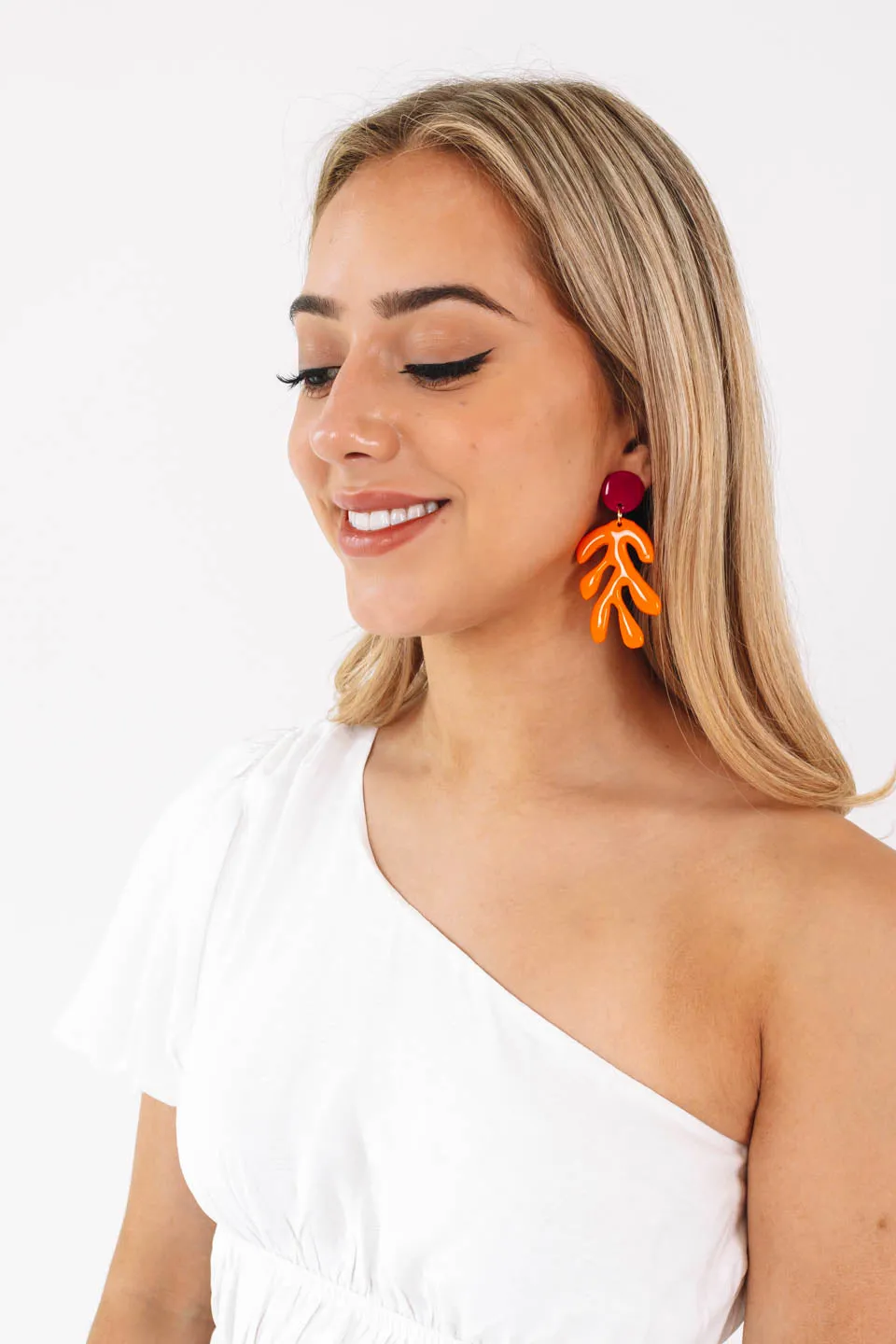 Coral Cove Earrings - Orange