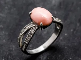 Coral Ring - Pink Promise Ring - Classy Vintage Ring