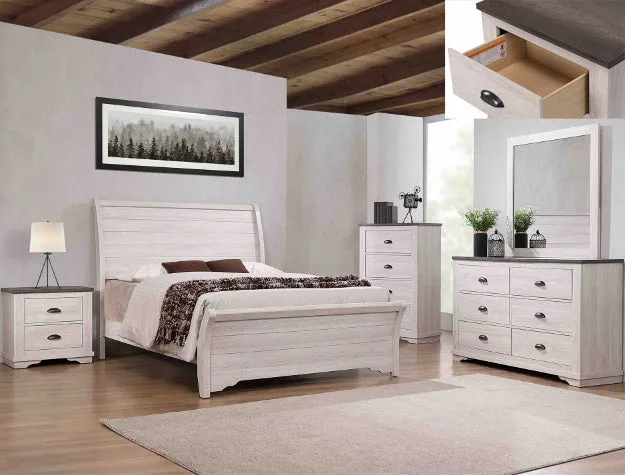 Coralee Bedroom Set Chalk/Grey