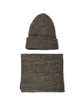 Crimdon Beanie & Scarf Olive