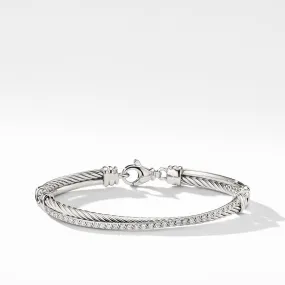 Crossover Bracelet with Diamonds