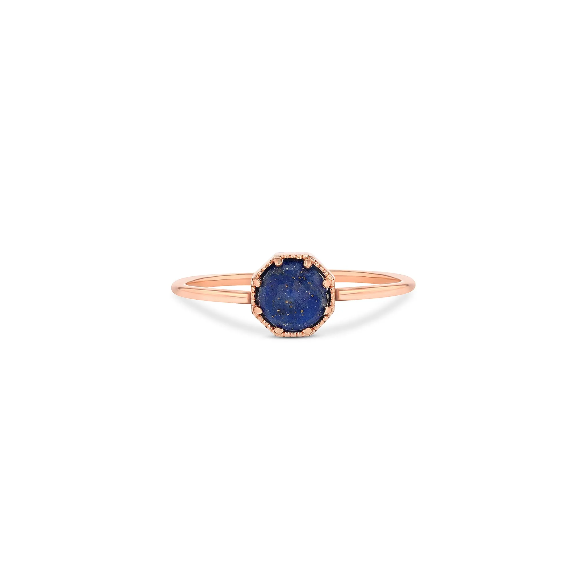 Crown Bezel Lapis Ring