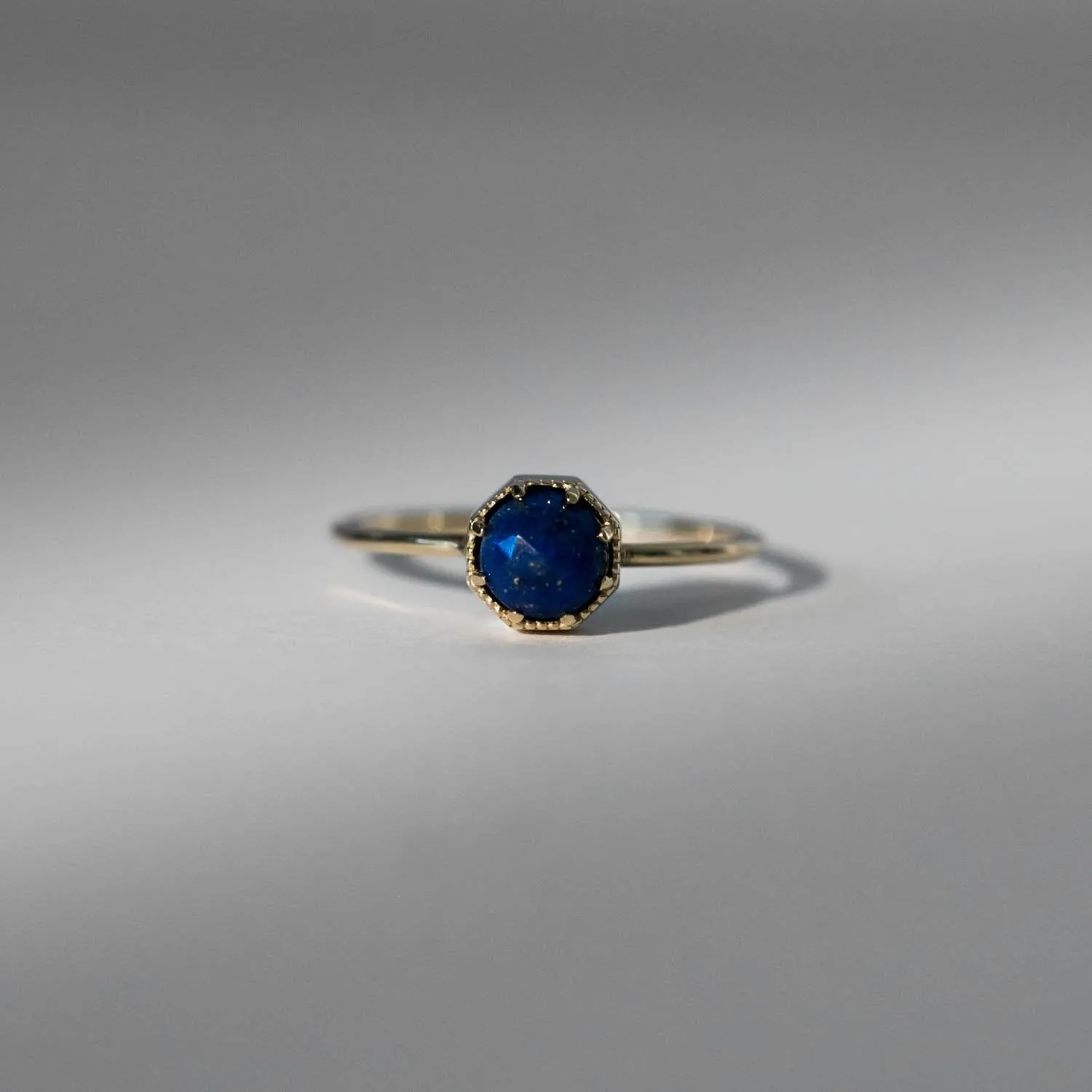 Crown Bezel Lapis Ring