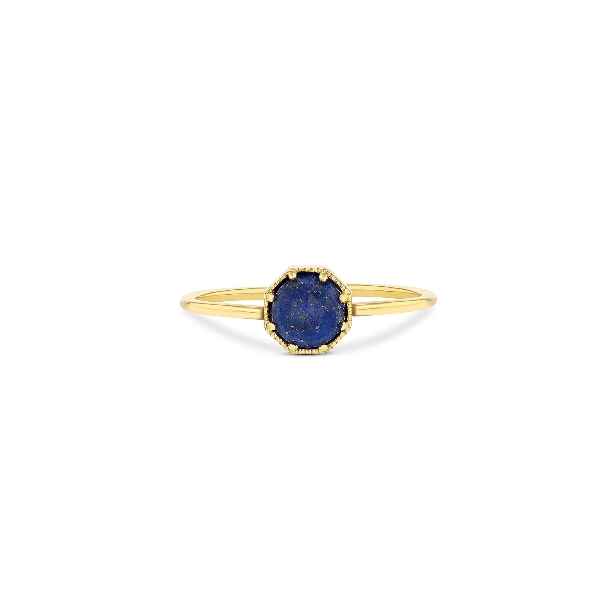 Crown Bezel Lapis Ring