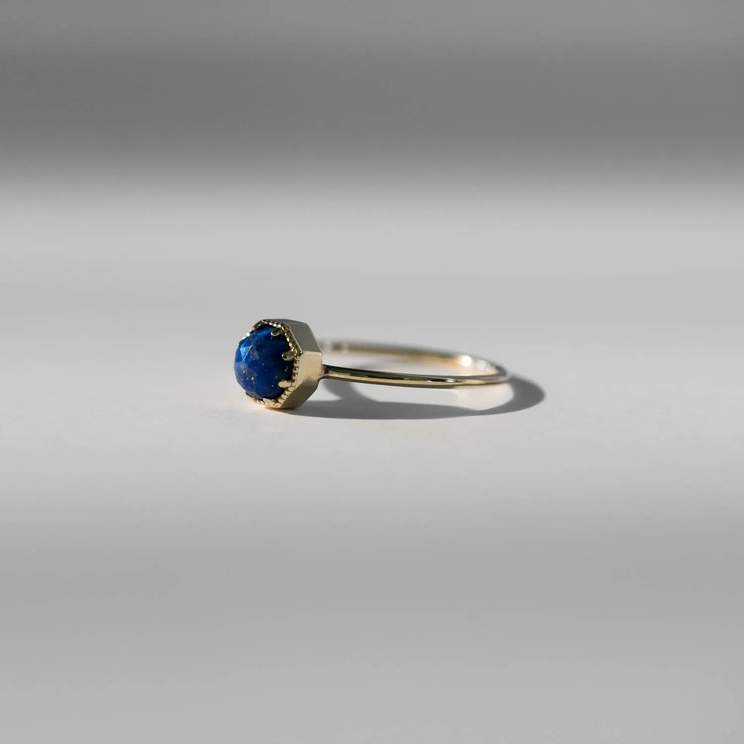 Crown Bezel Lapis Ring