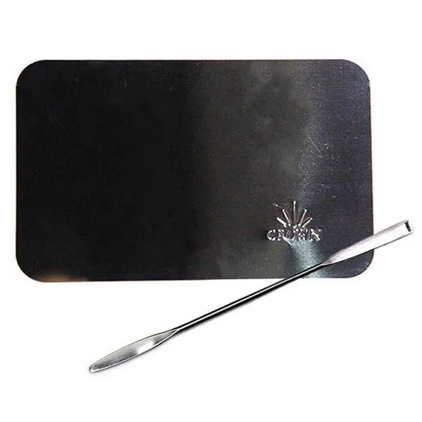 Crown Pro Stainless Steel Mixing Plate and Spatula Combo