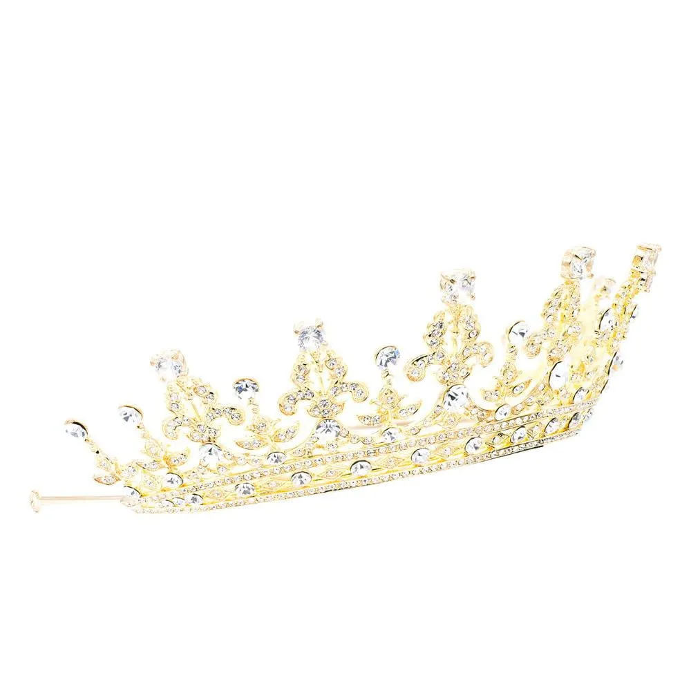 Crystals wedding bridal classic tiara crown diadem  05365R