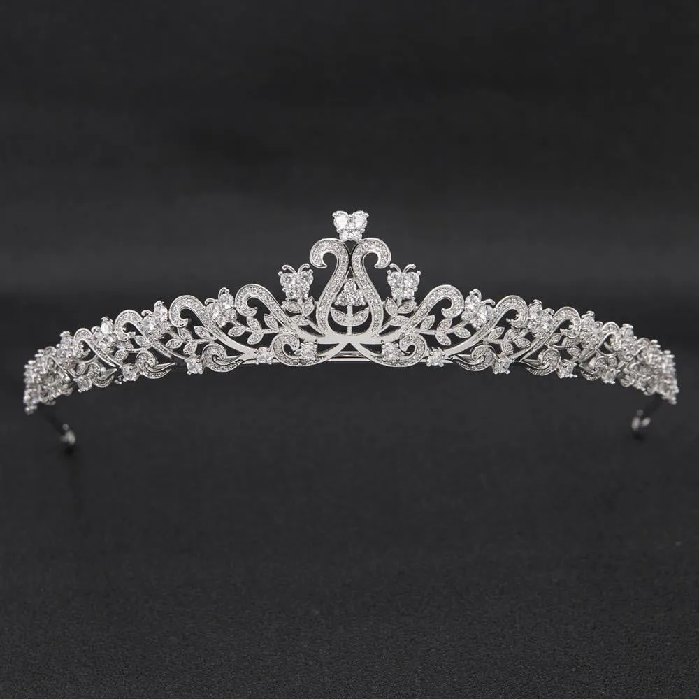 Cubic zircon wedding bridal tiara diadem hair jewelry CH10047