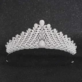 Cubic Zirconia Wedding Bridal Royal Tiara Diadem Crown CH10066