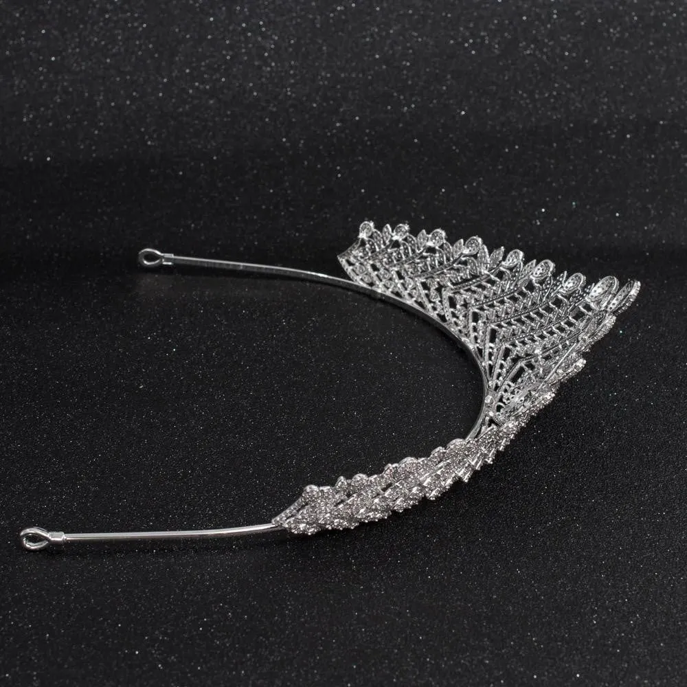 Cubic Zirconia Wedding Bridal Royal Tiara Diadem Crown CH10066