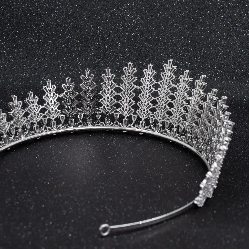 Cubic Zirconia Wedding Bridal Tiara Crown Diadem Hair Accessories CH10272