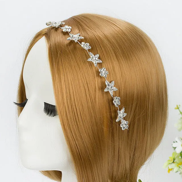 CZ Diamond Tiaras And Crowns Bridal Hair Ornaments For Weddings Crystals Pearls Hair Accessories Forehead Jewelry Women Diadem