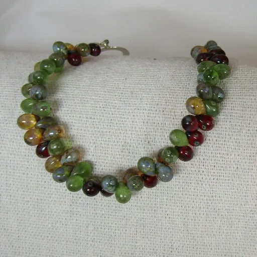 Czech Crystal Teardrop Multi-colored Bracelet